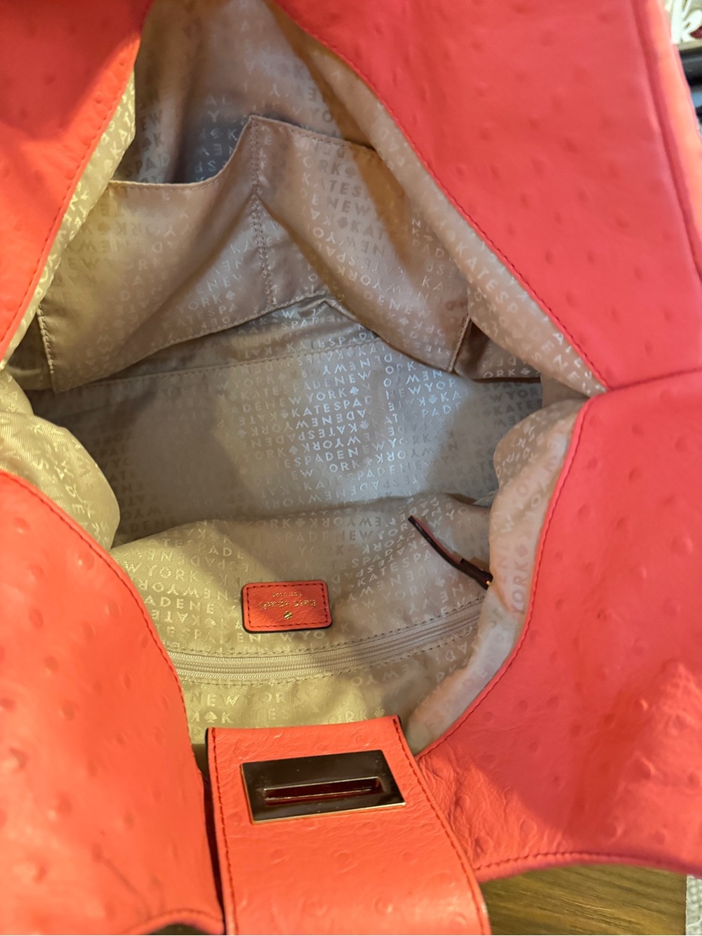 kate spade Coral-Pink Leather Shoulder Bag - Picture 12 of 13